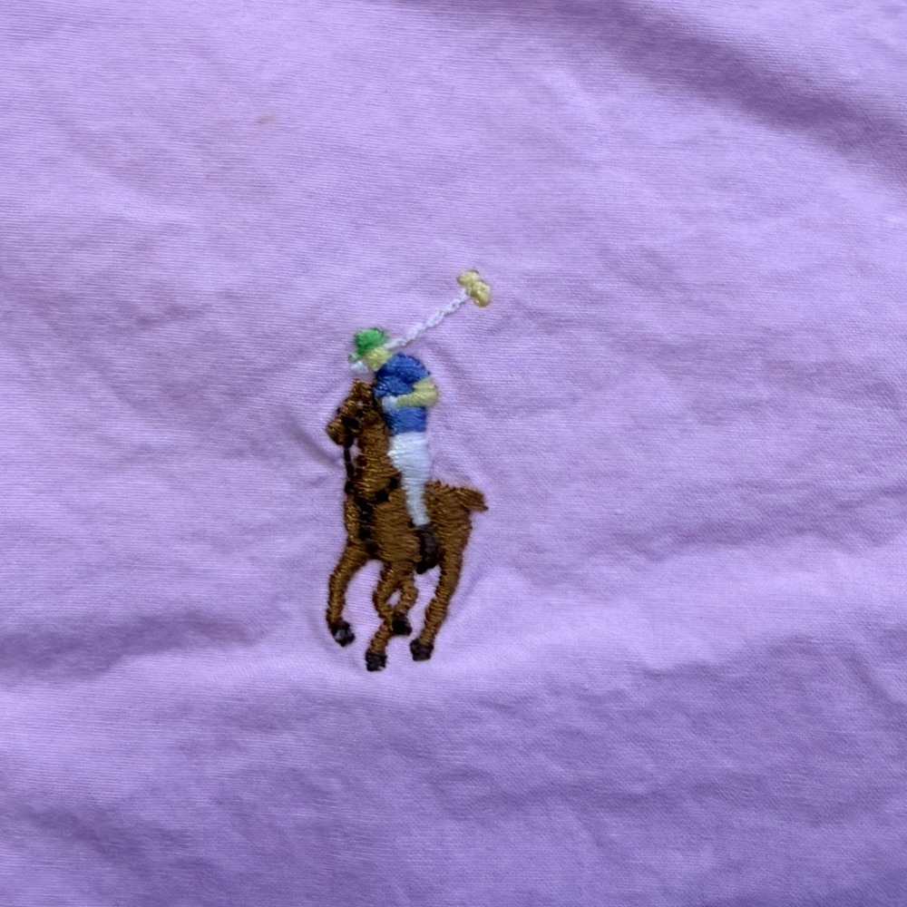 Ralph Lauren Button Down Men XXL Pink Classic Fit Flesh Pony Logo Preppy - Picture 7 of 9